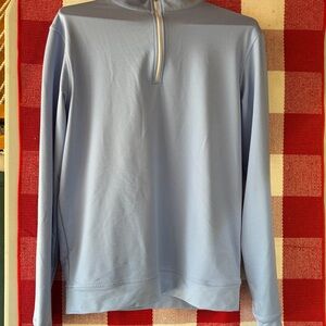 NWOT Peter Millar Light Blue long sleeve quarter zip. Size S